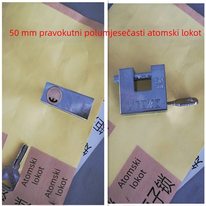 Pravokutni katančar protiv krađe, horizontalni tip, s atomskim jezgrom, tijelo od čiste bakra, otporno na koroziju i vodu, anti-kratko kvačko za skladišna vrata