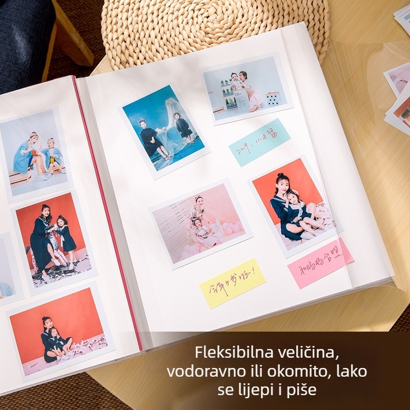 Fotoalbum od platna s vezom, DIY album s koricom od platna, laminirano fotoalbum za obitelj i par – kreativan poklon za Qixi festival