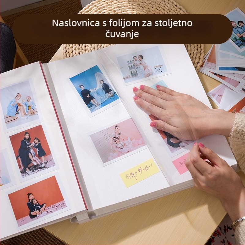 Fotoalbum od platna s vezom, DIY album s koricom od platna, laminirano fotoalbum za obitelj i par – kreativan poklon za Qixi festival