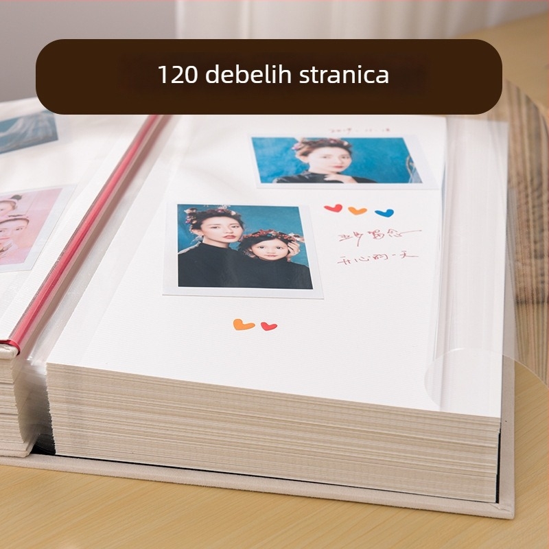 Fotoalbum od platna s vezom, DIY album s koricom od platna, laminirano fotoalbum za obitelj i par – kreativan poklon za Qixi festival
