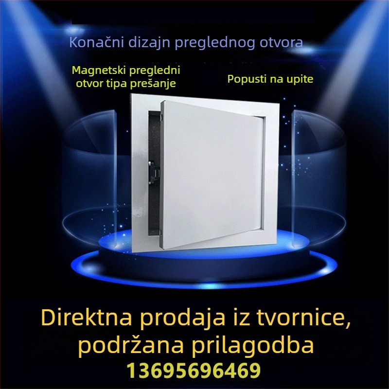 Poklop za pristup zidnom otvoru od aluminijskog legura s magnetskim držačem za inspekciju kupaonskih cijevi