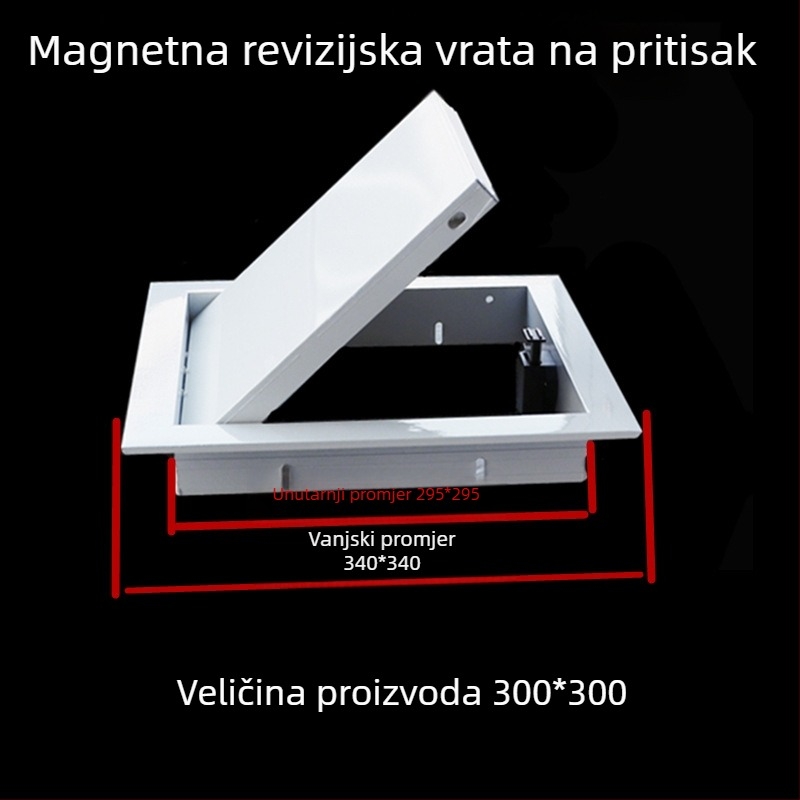 Poklop za pristup zidnom otvoru od aluminijskog legura s magnetskim držačem za inspekciju kupaonskih cijevi