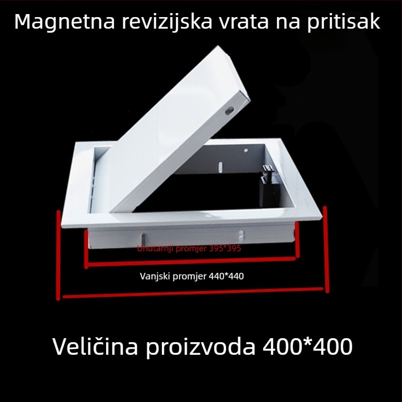 Poklop za pristup zidnom otvoru od aluminijskog legura s magnetskim držačem za inspekciju kupaonskih cijevi