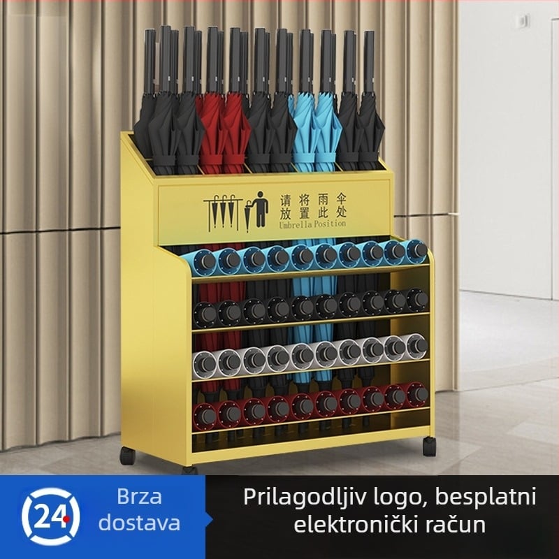 Držač za reklamne kišobrane s dugom drškom, otisak logotipa,ravna osovina, bez zaključne glave