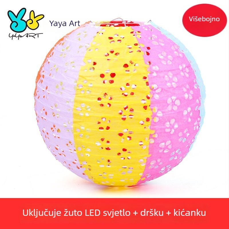 Papirnati lampion s projekcijom za Novu godinu – DIY lampion s izrezanim uzorkom, prenosni svjetleći lampion za djecu