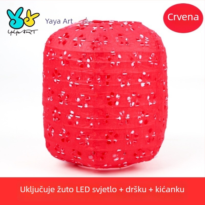 Papirnati lampion s projekcijom za Novu godinu – DIY lampion s izrezanim uzorkom, prenosni svjetleći lampion za djecu