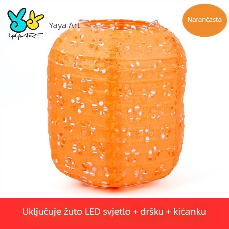 Papirnati lampion s projekcijom za Novu godinu – DIY lampion s izrezanim uzorkom, prenosni svjetleći lampion za djecu