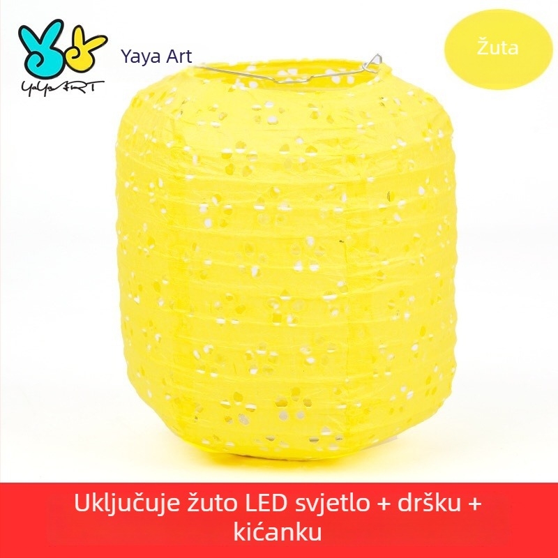 Papirnati lampion s projekcijom za Novu godinu – DIY lampion s izrezanim uzorkom, prenosni svjetleći lampion za djecu