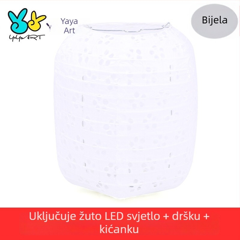 Papirnati lampion s projekcijom za Novu godinu – DIY lampion s izrezanim uzorkom, prenosni svjetleći lampion za djecu