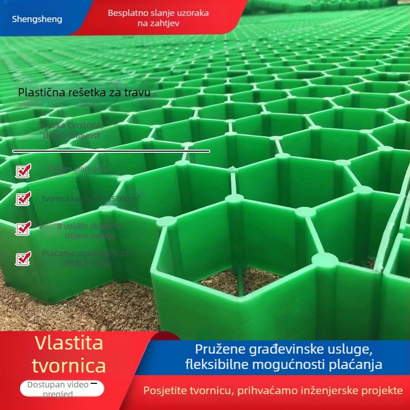 Plastične mreže za travu, parkirališta, zelenu infrastrukturu i zaštitu obalnog pojasa rijeke