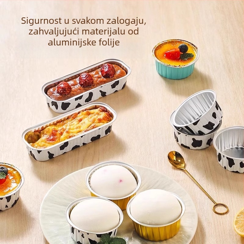 Kalupi od aluminijske folije za fritezu na zrak i pećnicu — višekratno korištene posude, male zdjelice i kalupi za kolače i puding