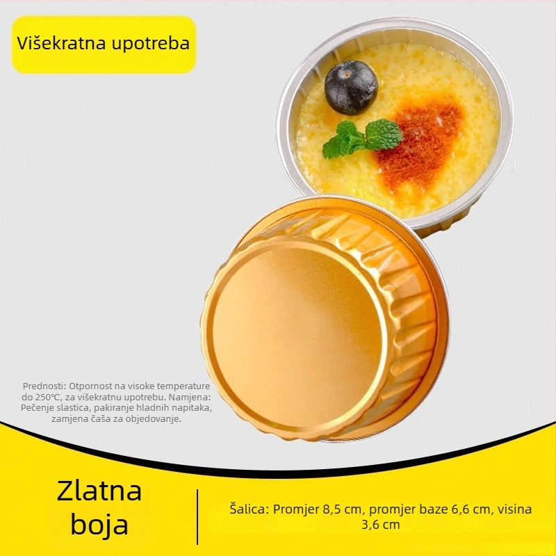 Kalupi od aluminijske folije za fritezu na zrak i pećnicu — višekratno korištene posude, male zdjelice i kalupi za kolače i puding