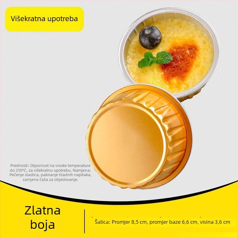 Kalupi od aluminijske folije za fritezu na zrak i pećnicu — višekratno korištene posude, male zdjelice i kalupi za kolače i puding