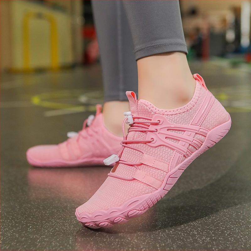 Unutarnje tenisice za fitness s apsorpcijom udara, unisex za jogu, aerobik i opći trening; gornji dio od pamuka, potplat od prirodne gume