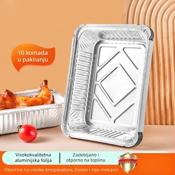 Posuda od aluminijske folije za fritezu na zrak — četvrtasti pleh za pečenje i roštiljanje