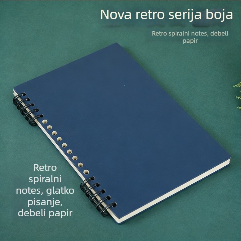 Bilježnica sa spiralom u Morandi stilu, ugodan dodir, odvojiva spirala, za srednjoškolce