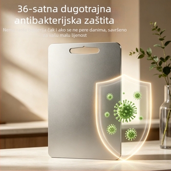 Dvostrana daska za rezanje od čistog titana, medicinski razred, otporna na plijesan i antibakterijska.