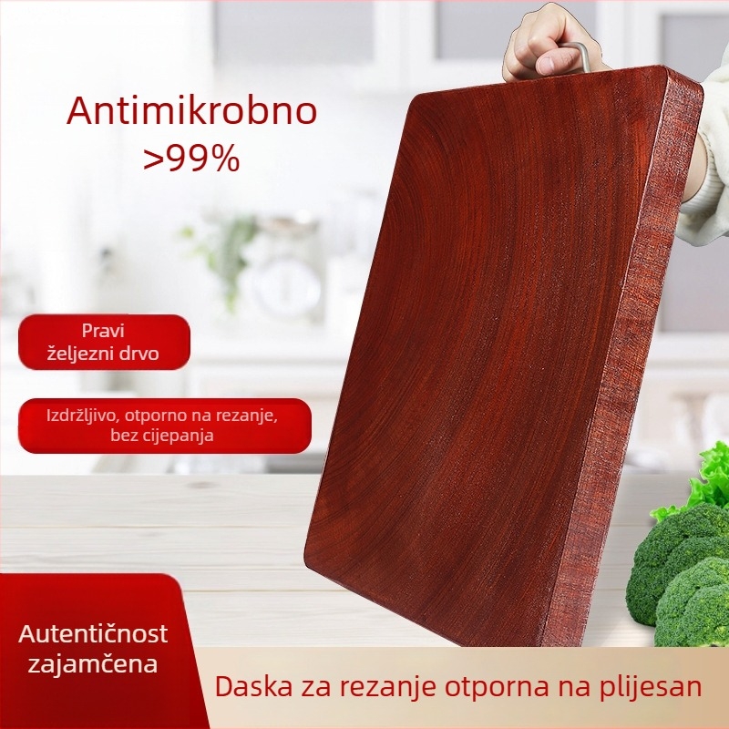 Debela daska za rezanje od masivnog drveta, otporna na plijesan i antibakterijska, kuhinjska daska od masivnog drveta