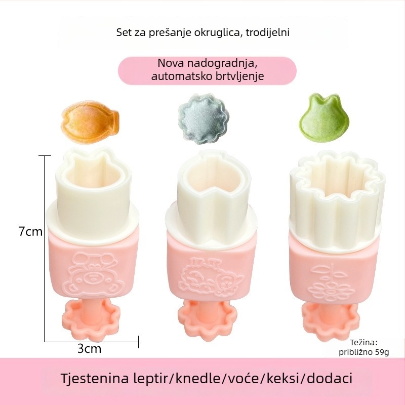Nehrđajući čelični DIY kalup za wonton – za dječju hranu, reljefne knedle i leptirove tjestenine, kućna upotreba