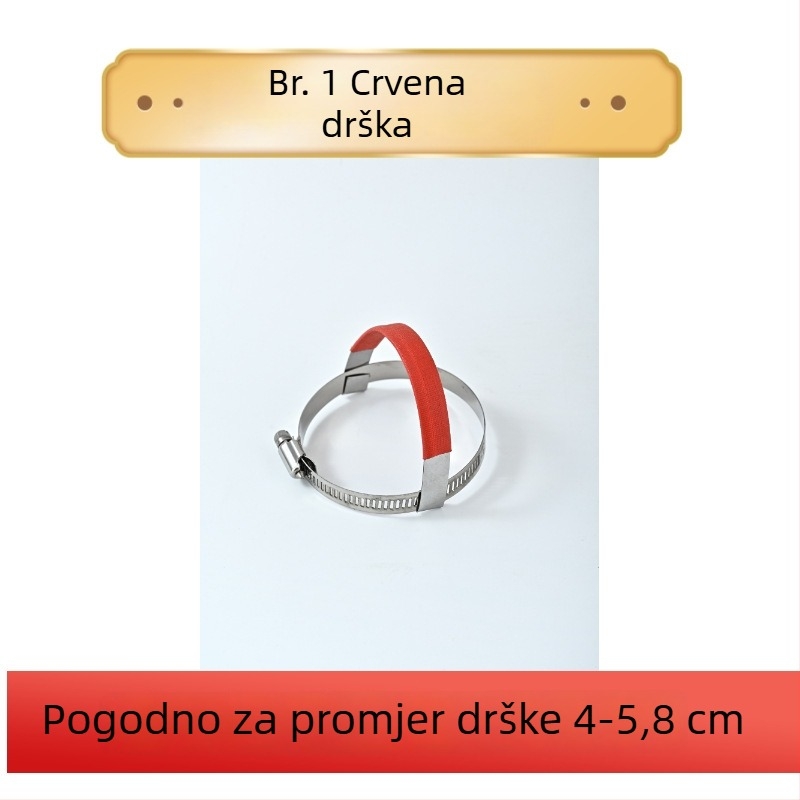 Nehrđajući čelični poklopac za lonac s podignutom ručkom protiv opeklina i keramičkim poklopcem, protuklizni i otporan na pad