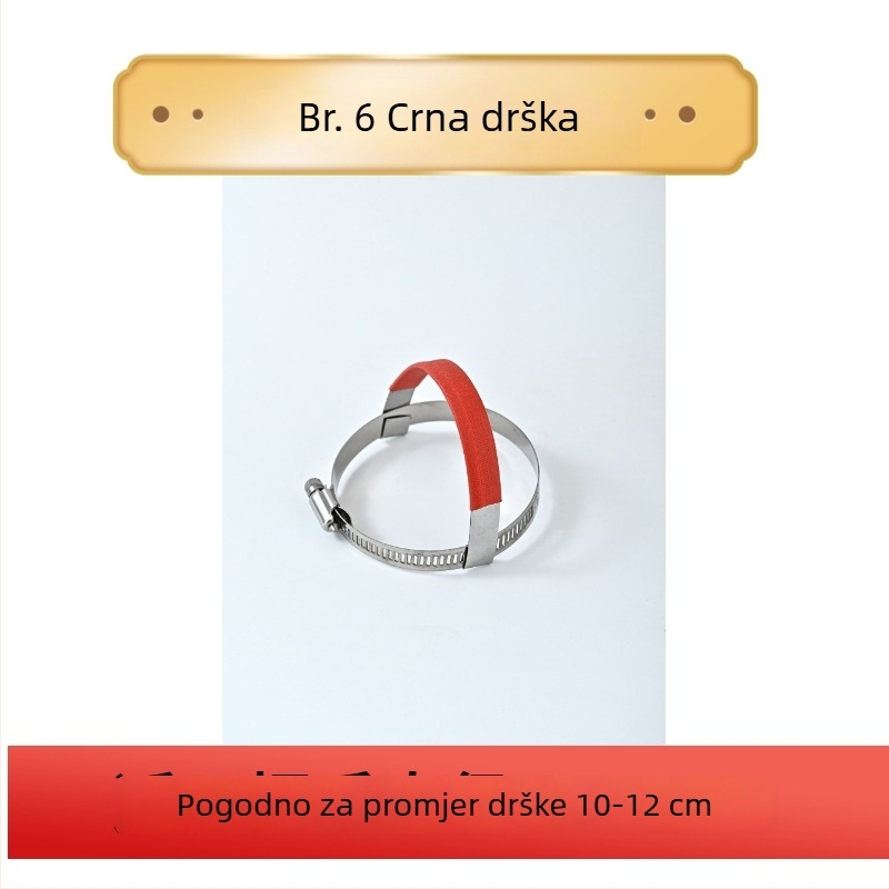 Nehrđajući čelični poklopac za lonac s podignutom ručkom protiv opeklina i keramičkim poklopcem, protuklizni i otporan na pad