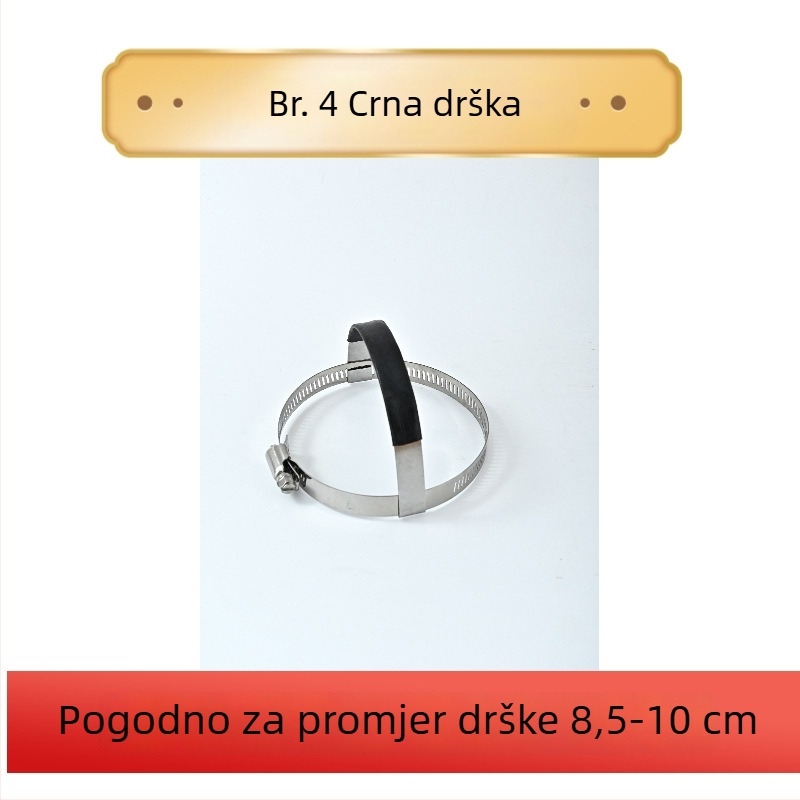 Nehrđajući čelični poklopac za lonac s podignutom ručkom protiv opeklina i keramičkim poklopcem, protuklizni i otporan na pad