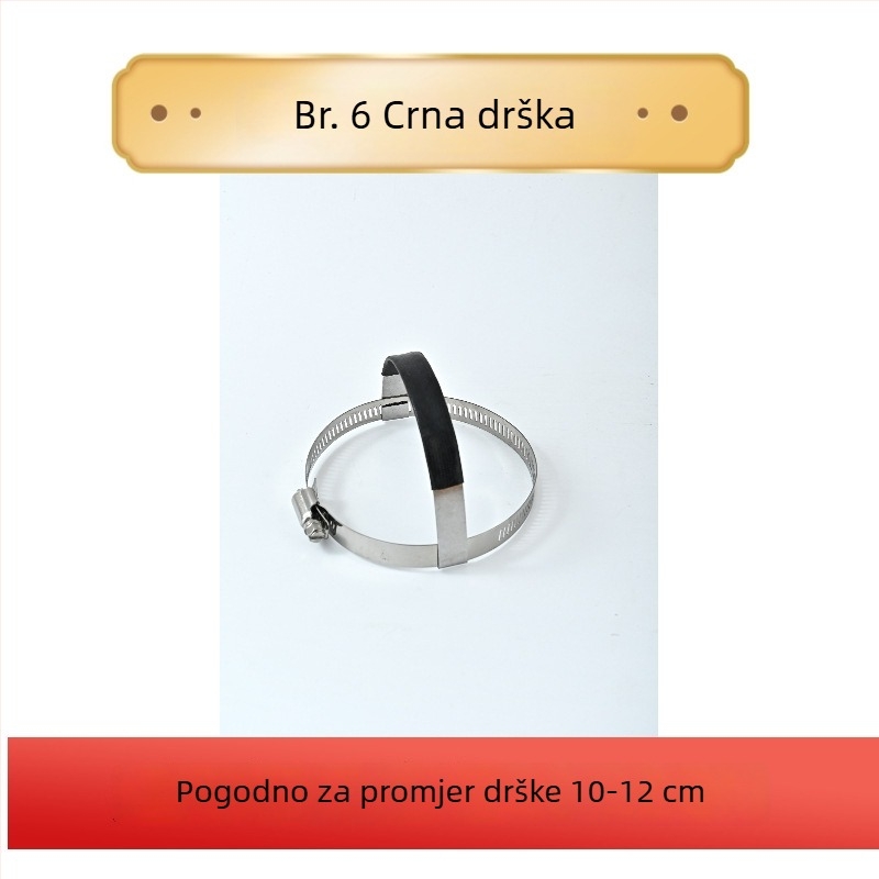 Nehrđajući čelični poklopac za lonac s podignutom ručkom protiv opeklina i keramičkim poklopcem, protuklizni i otporan na pad