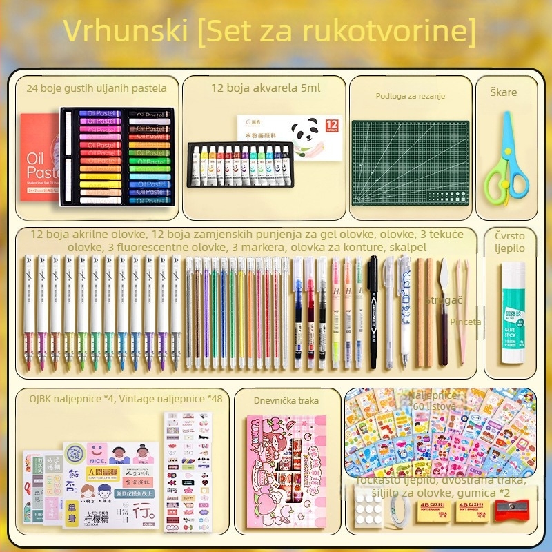Nepalski ručno izrađeni DIY materijalni paket i ručno oslikana bilježnica za djevojke, retro uredski pribor