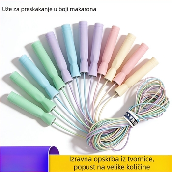 Preskakanje užeta za djecu s brojačem, bez čvorova, duljine 2,8 m, čelična užad