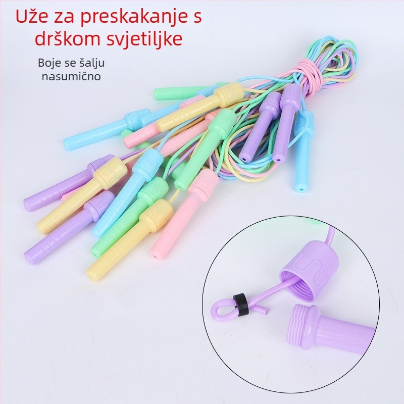 Preskakanje užeta za djecu s brojačem, bez čvorova, duljine 2,8 m, čelična užad