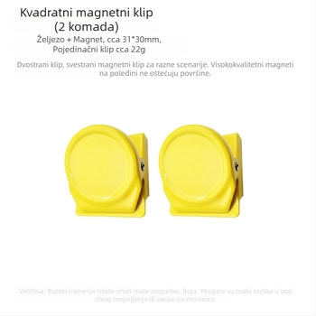 Magnetski organizator za pribor za pegboard, bijeli dijeljivač ploče, žuti magnetski držač za olovku, magnetski organizator za pohranu