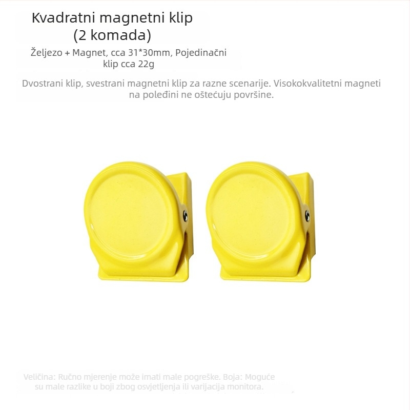 Magnetski organizator za pribor za pegboard, bijeli dijeljivač ploče, žuti magnetski držač za olovku, magnetski organizator za pohranu