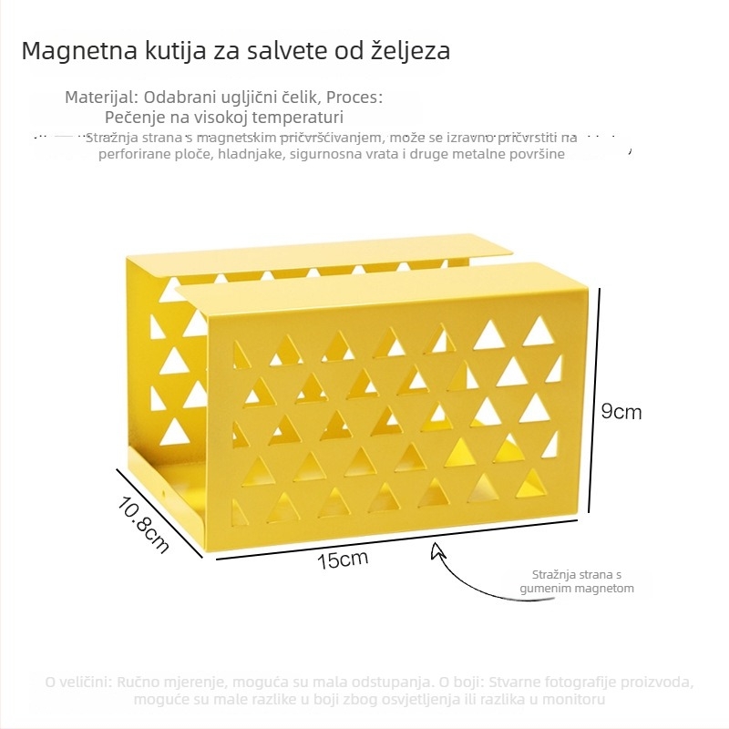 Magnetski organizator za pribor za pegboard, bijeli dijeljivač ploče, žuti magnetski držač za olovku, magnetski organizator za pohranu