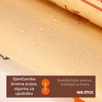 Jednokratna papirnata posuda za roštilj, papir za upijanje ulja, pravokutnog oblika, za kućnu upotrebu