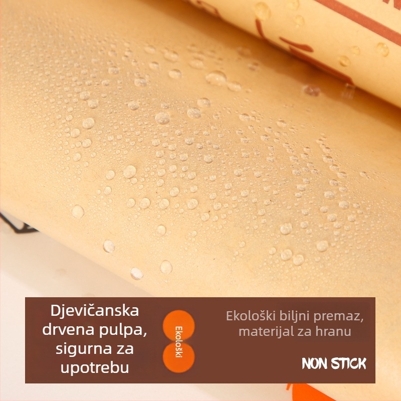 Jednokratna papirnata posuda za roštilj, papir za upijanje ulja, pravokutnog oblika, za kućnu upotrebu
