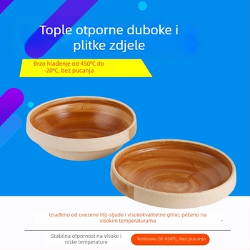 Keramički mini lonac s alkoholinim štednjakom, kućna upotreba, glineni lonac za suho kuhanje, kapacitet 2,1–4 L, otporan na visoke temperature