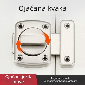 Zinkovita zasun vrata s opružnim čepom – za kupaonicu i spavaću sobu