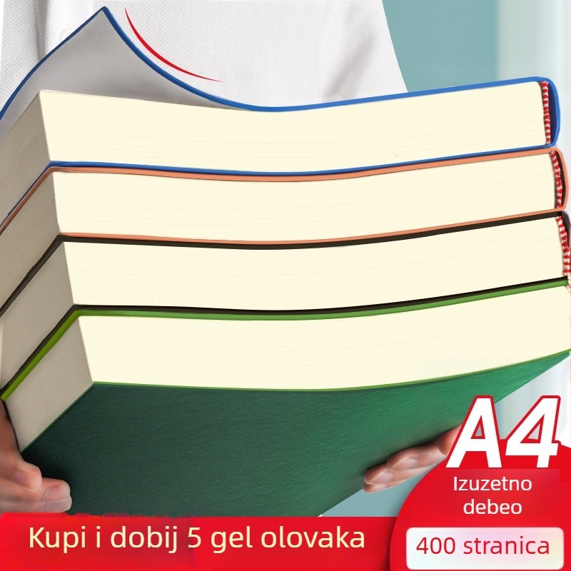 Bilježnica Cornell stila, izuzetno debela, formata B5/A4, za srednjoškolce i studente