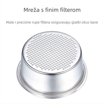 Ručni filter za kavu od 304 nehrđajućeg čelika, šalica za filtriranje, kompatibilne veličine 51/54/58 mm, za jednu ili dvostruku dozu