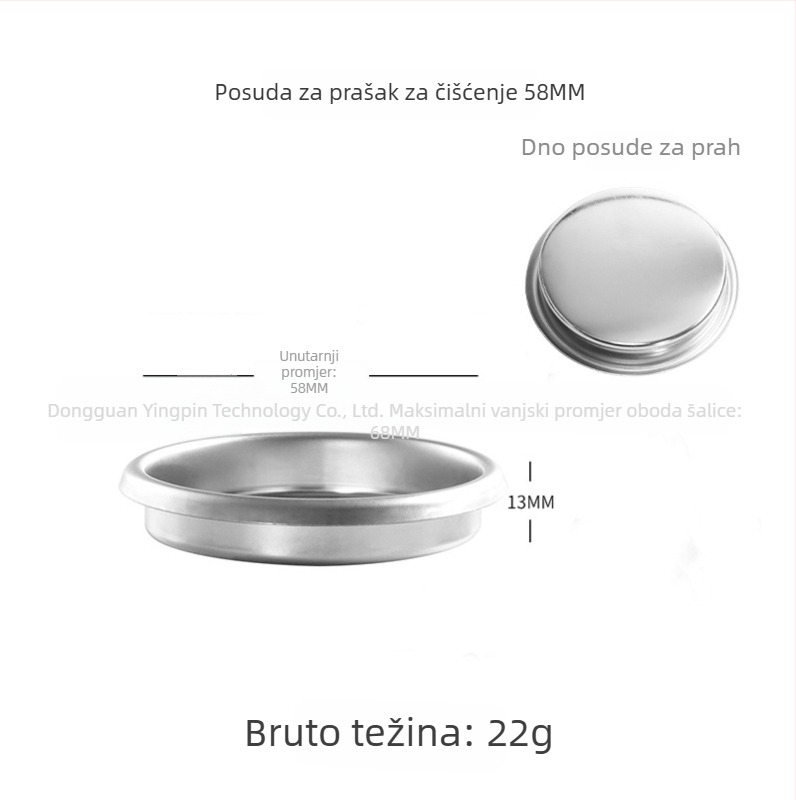 Ručni filter za kavu od 304 nehrđajućeg čelika, šalica za filtriranje, kompatibilne veličine 51/54/58 mm, za jednu ili dvostruku dozu