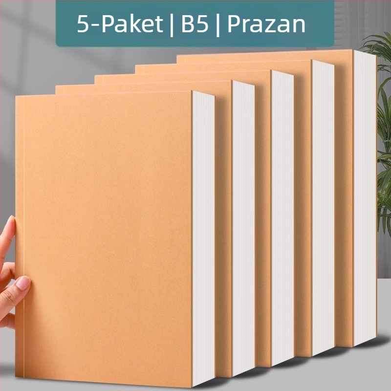 Smeđa kraft papir bilježnica, format B5/A5, 16K, za učenike