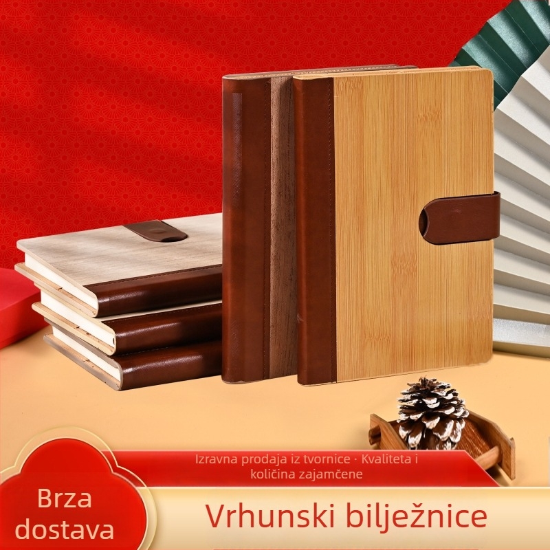 Luksuzna bilježnica s logom, premium darovni set u kutiji, jednostavan poslovni dnevnik i planer