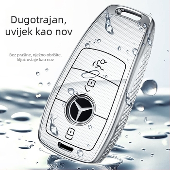 Kućište za ključ Mercedes-Benz za E-klasu, C-klasu, E300L, C260L, GLE350, GEL450, C200 — elegantno kućište za muškarce i žene