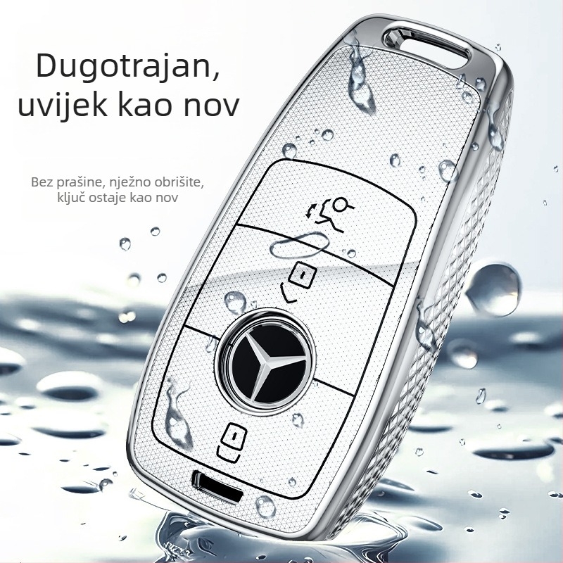 Kućište za ključ Mercedes-Benz za E-klasu, C-klasu, E300L, C260L, GLE350, GEL450, C200 — elegantno kućište za muškarce i žene