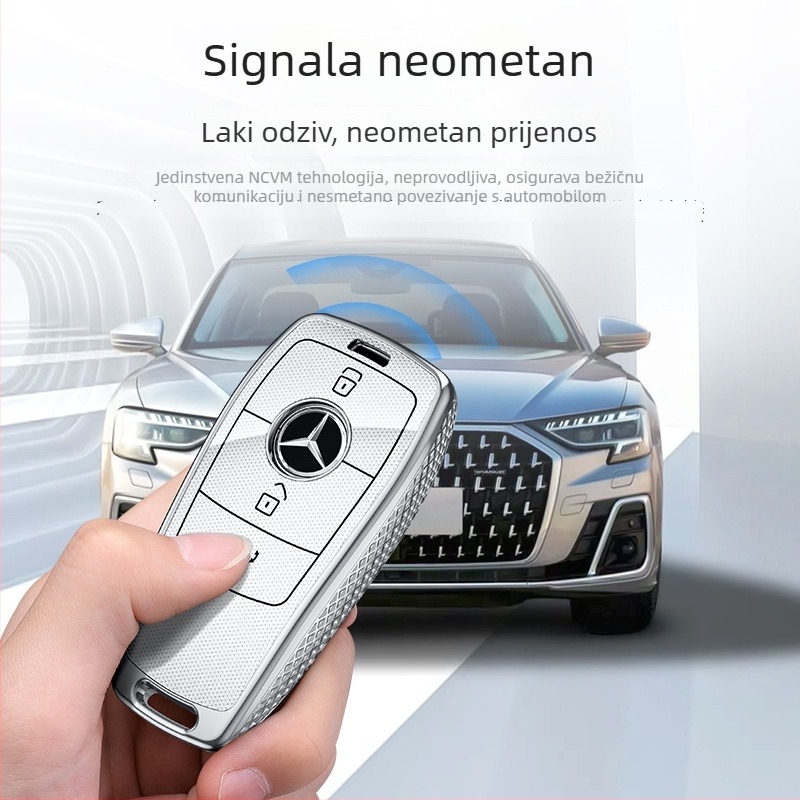 Kućište za ključ Mercedes-Benz za E-klasu, C-klasu, E300L, C260L, GLE350, GEL450, C200 — elegantno kućište za muškarce i žene