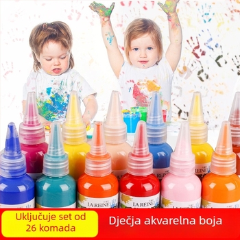 Dječji gouache set boja, perive, 60 ml, 12 boja, crtanje prstima