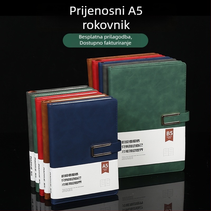 Prilagođeni A5 prenosivi bilježnica, B5 poslovna bilježnica sa kopčom, poklon set u kutiji, klasičan uredski bilježnik