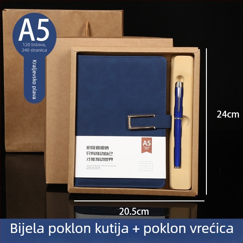 Prilagođeni A5 prenosivi bilježnica, B5 poslovna bilježnica sa kopčom, poklon set u kutiji, klasičan uredski bilježnik