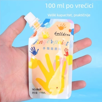 Dječji set gouache boja, 12 boja, perivo vodom, crtanje prstima