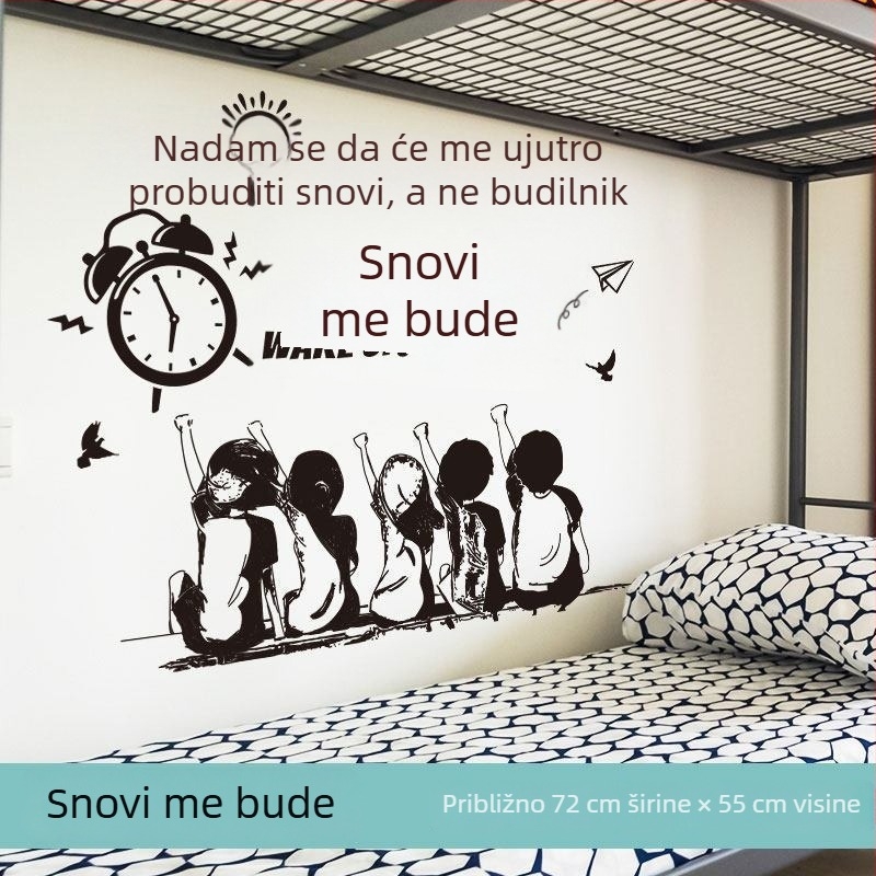 Motivacijski zidni natpisi za učenje i samoljepljiva tapeta za studentsku sobu